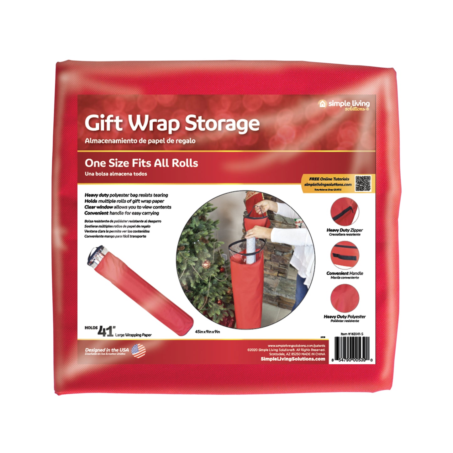 Wholesale 12-Pack, Premium Gift Wrap Tubular Storage - Style 182041-S