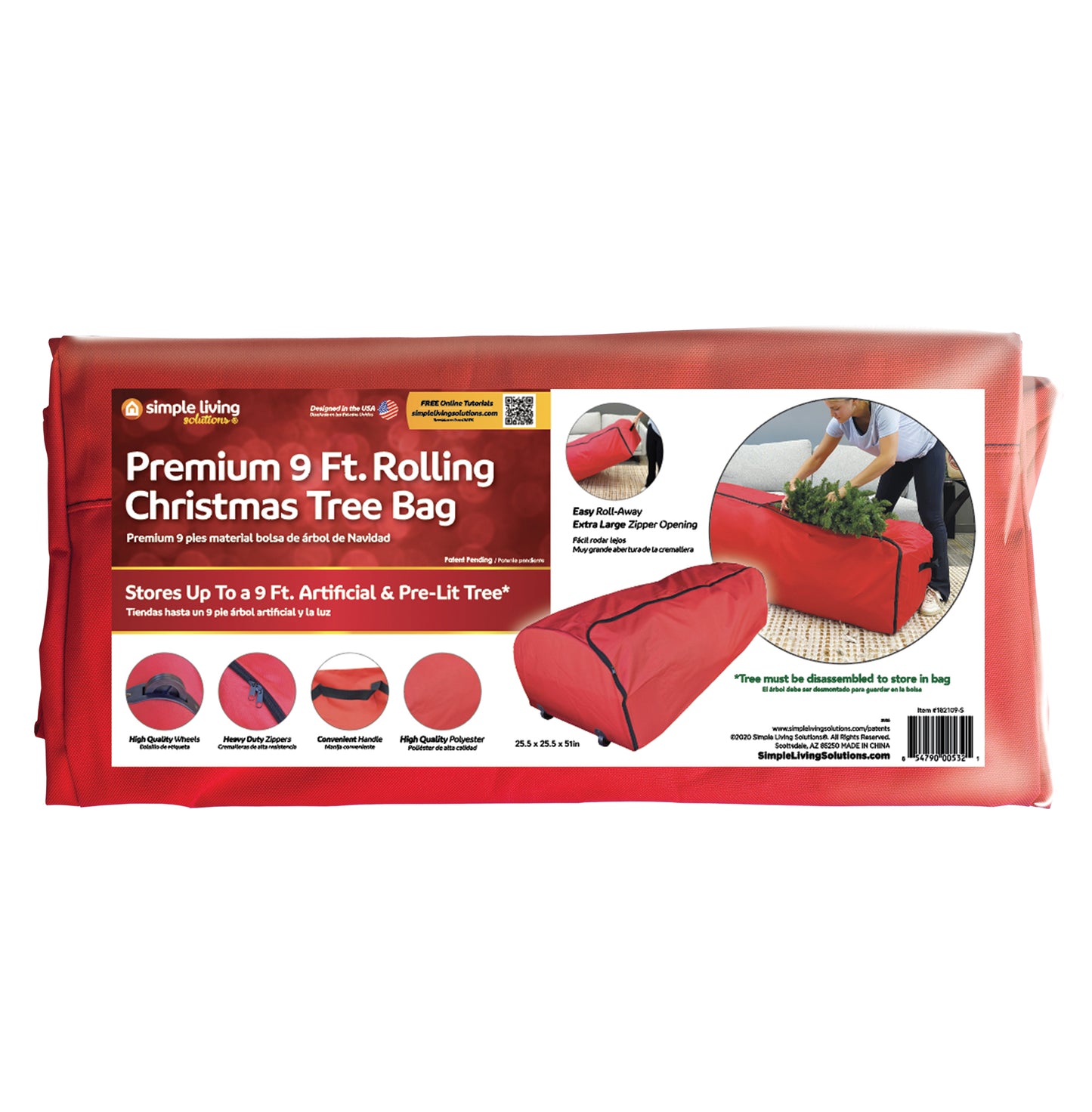 9ft Rolling Tree Bag- Style 182109-S