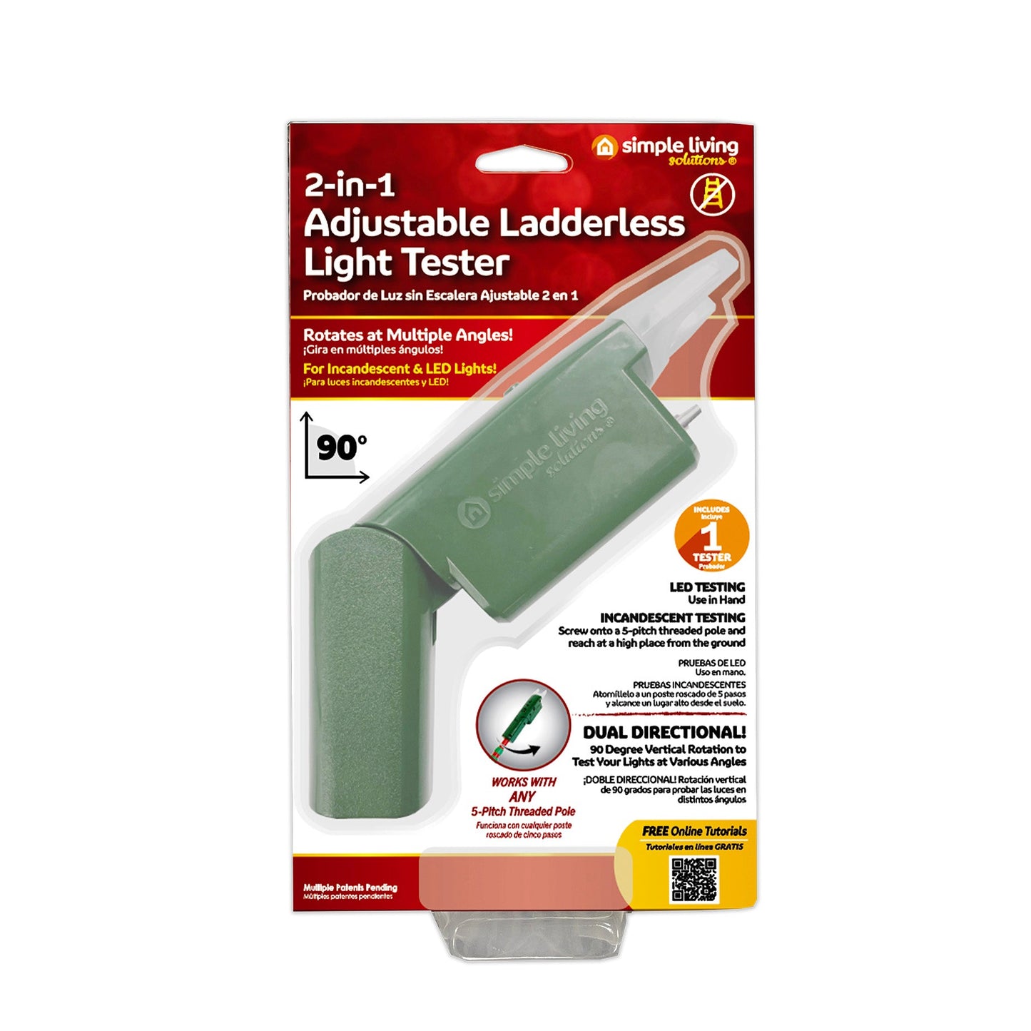 2-in-1 Adjustable Ladderless Light Tester - Style 750001