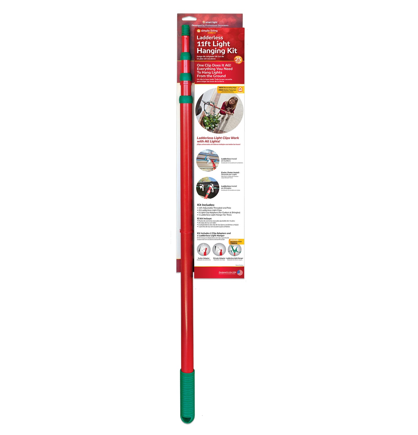 11 Ft. Ladderless Light Hanging Pole Kit - Style 711125