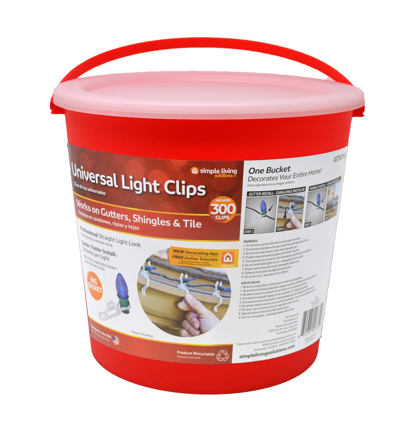 1 Pack Universal Light Clips- Various Sizes