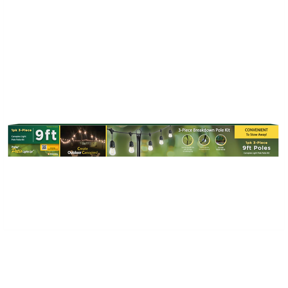 1pk ProDec™ 9 Ft. Outdoor Canopy Light Pole Kit - Style 825131