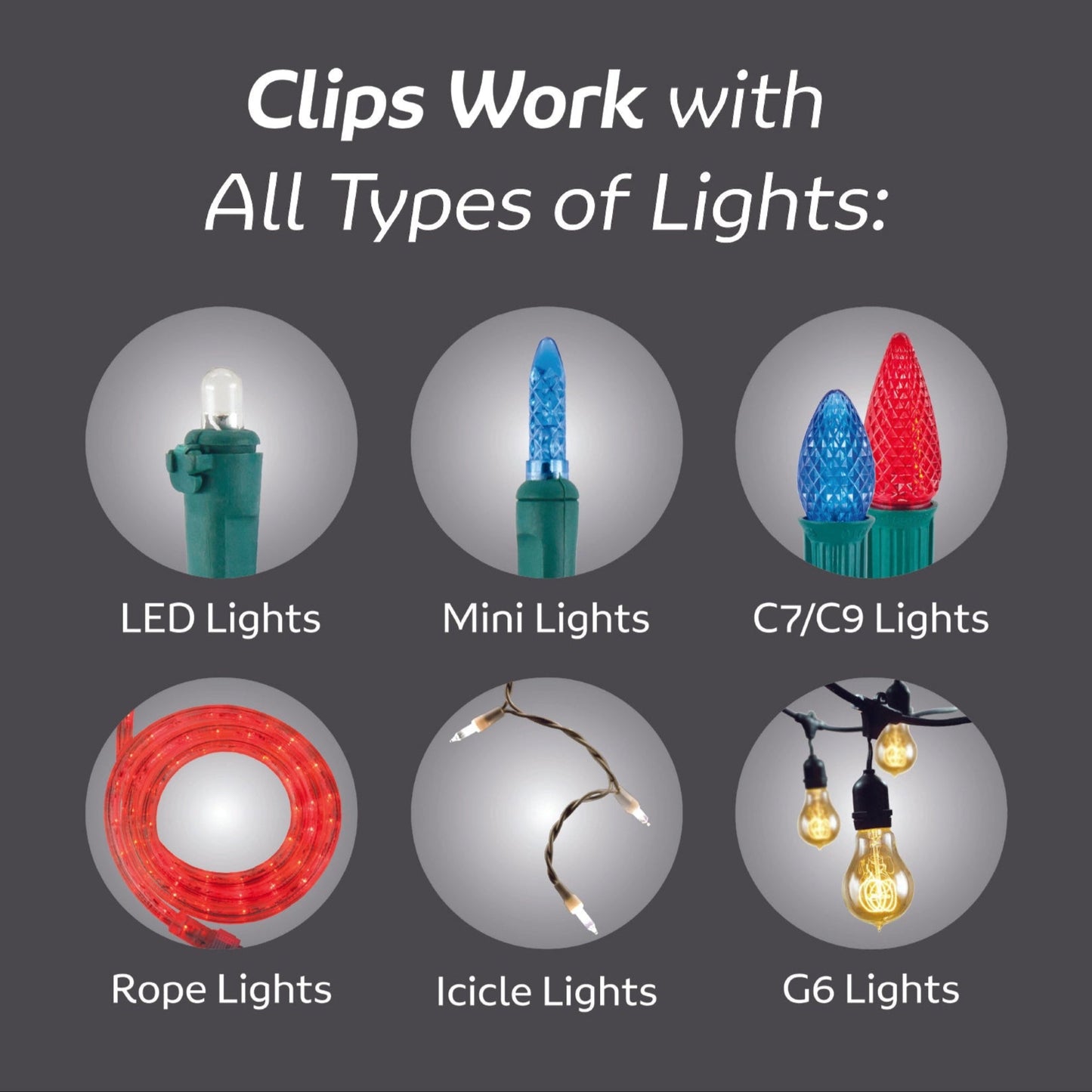 Ladderless Light Clips - Various Sizes