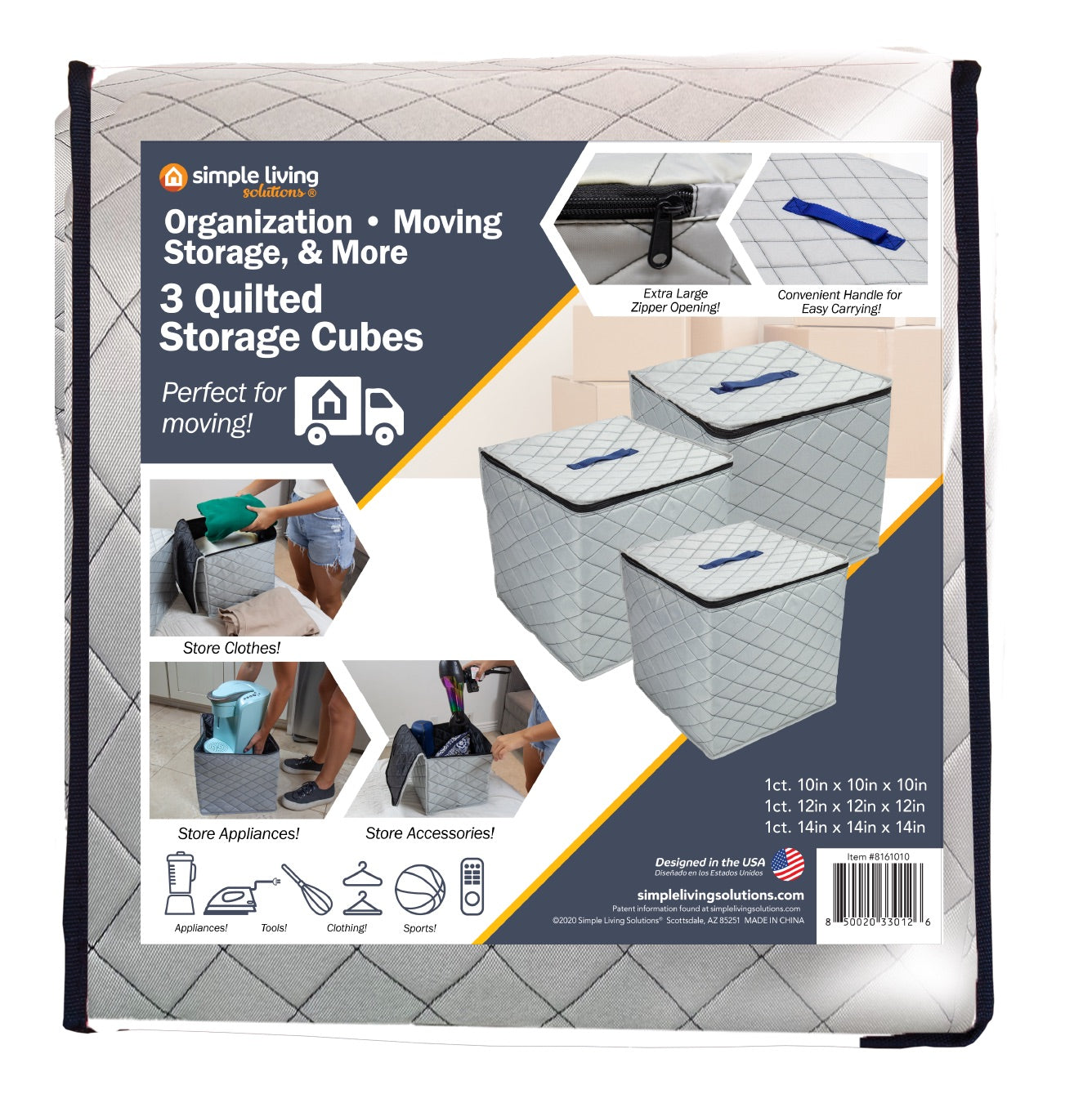 Storage Cubes (10", 12", 14")- Various Colors