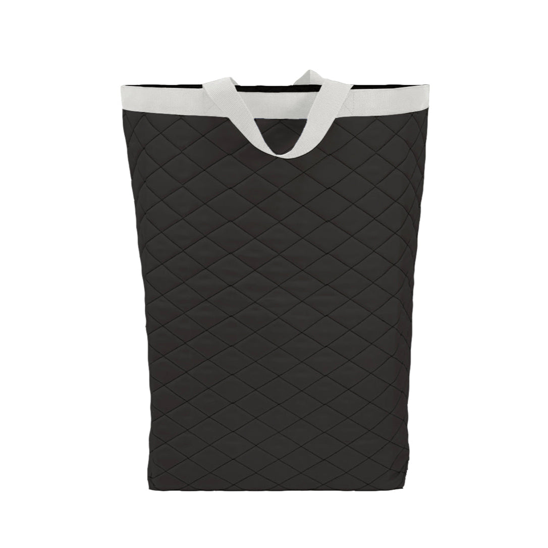 Quilted Standing Laundry Bag Black- Style 816420-VQ-K