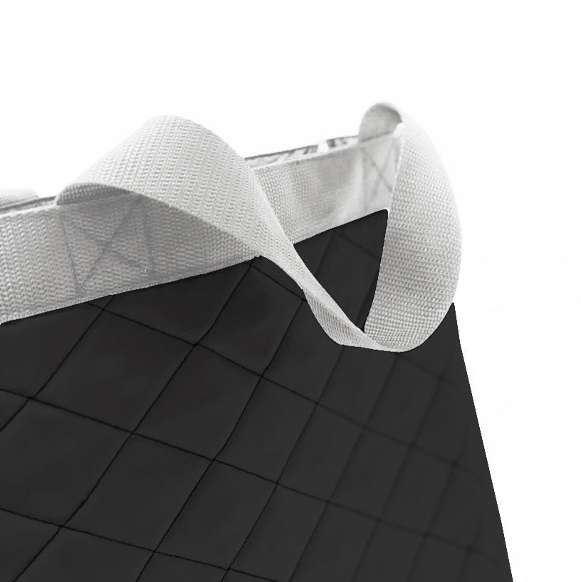 Quilted Standing Laundry Bag Black- Style 816420-VQ-K