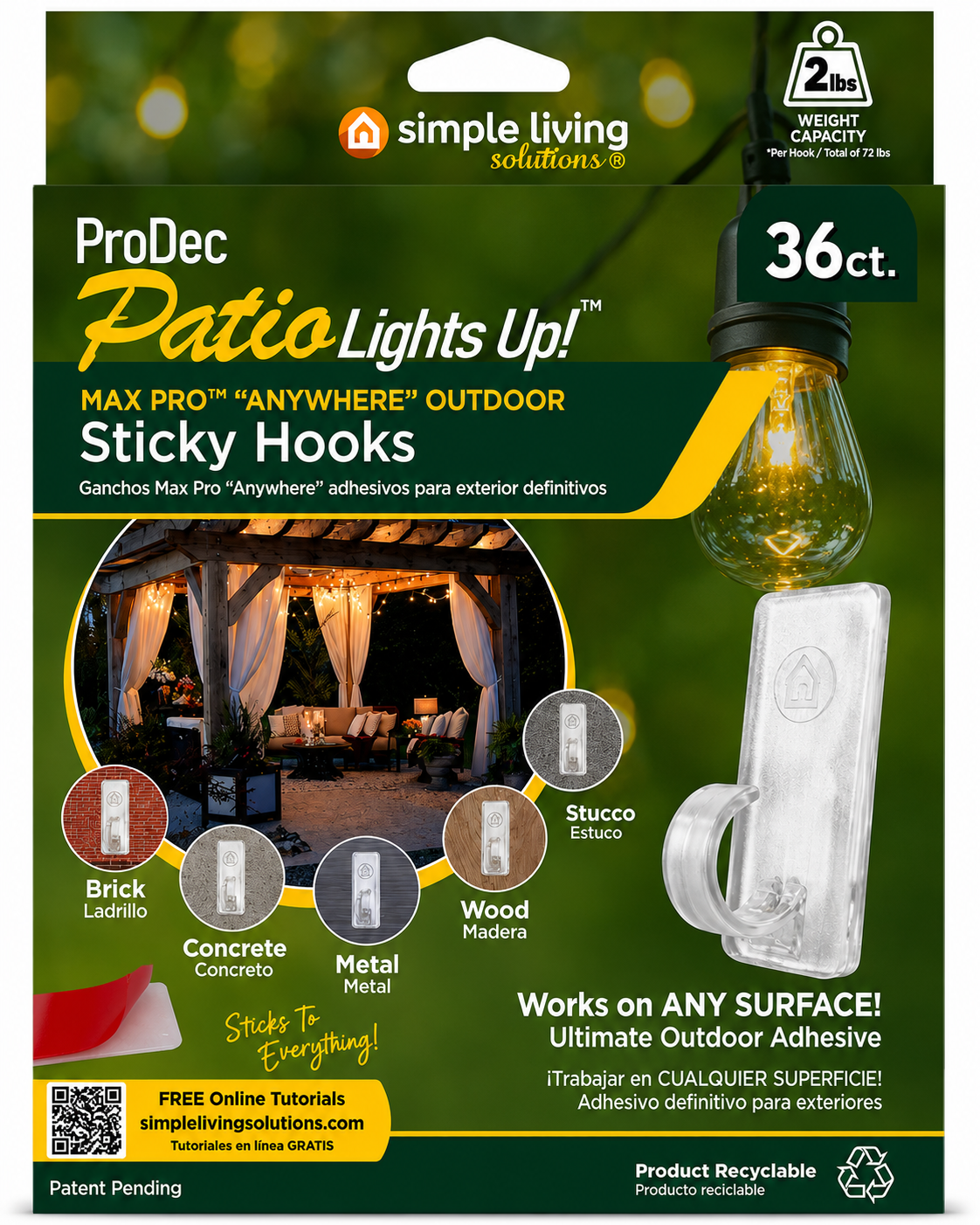 12 Ct. Max Pro™ "Anywhere" Sticky Large Hooks - Style 835012