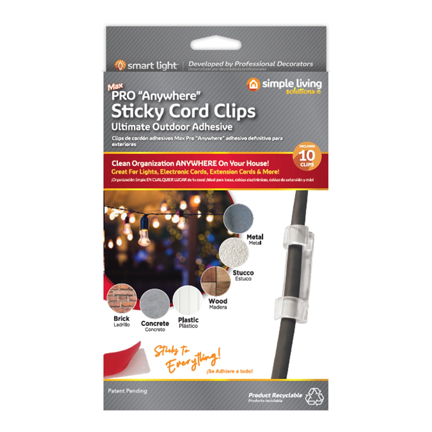 Wholesale 12-Pack, 12-Ct Max Pro™ Sticky Cord Clips - Style 720012