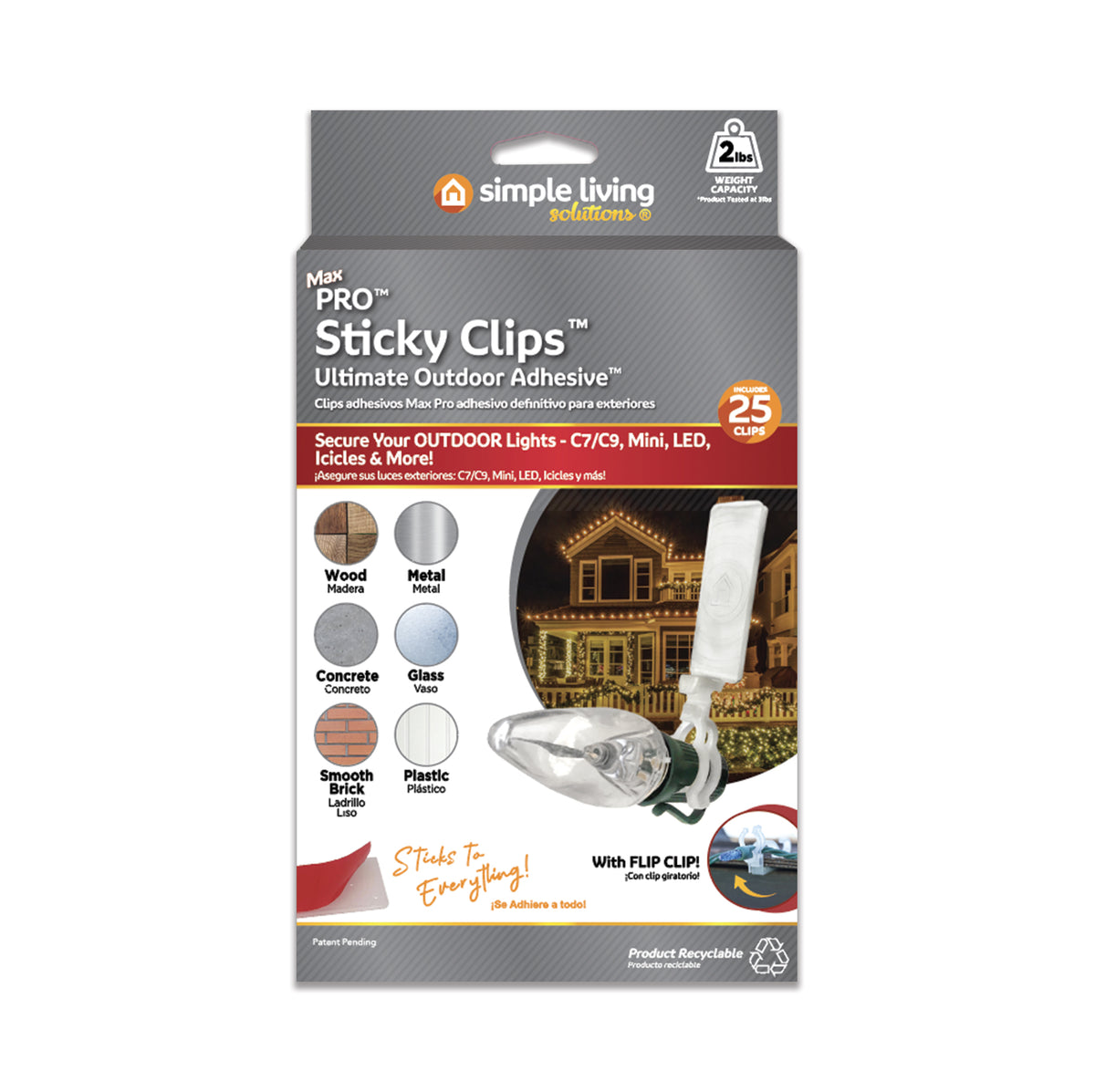 Simplistic Clips Max Pro™ Sticky Clips - Various Styles – Simple Living Solutions