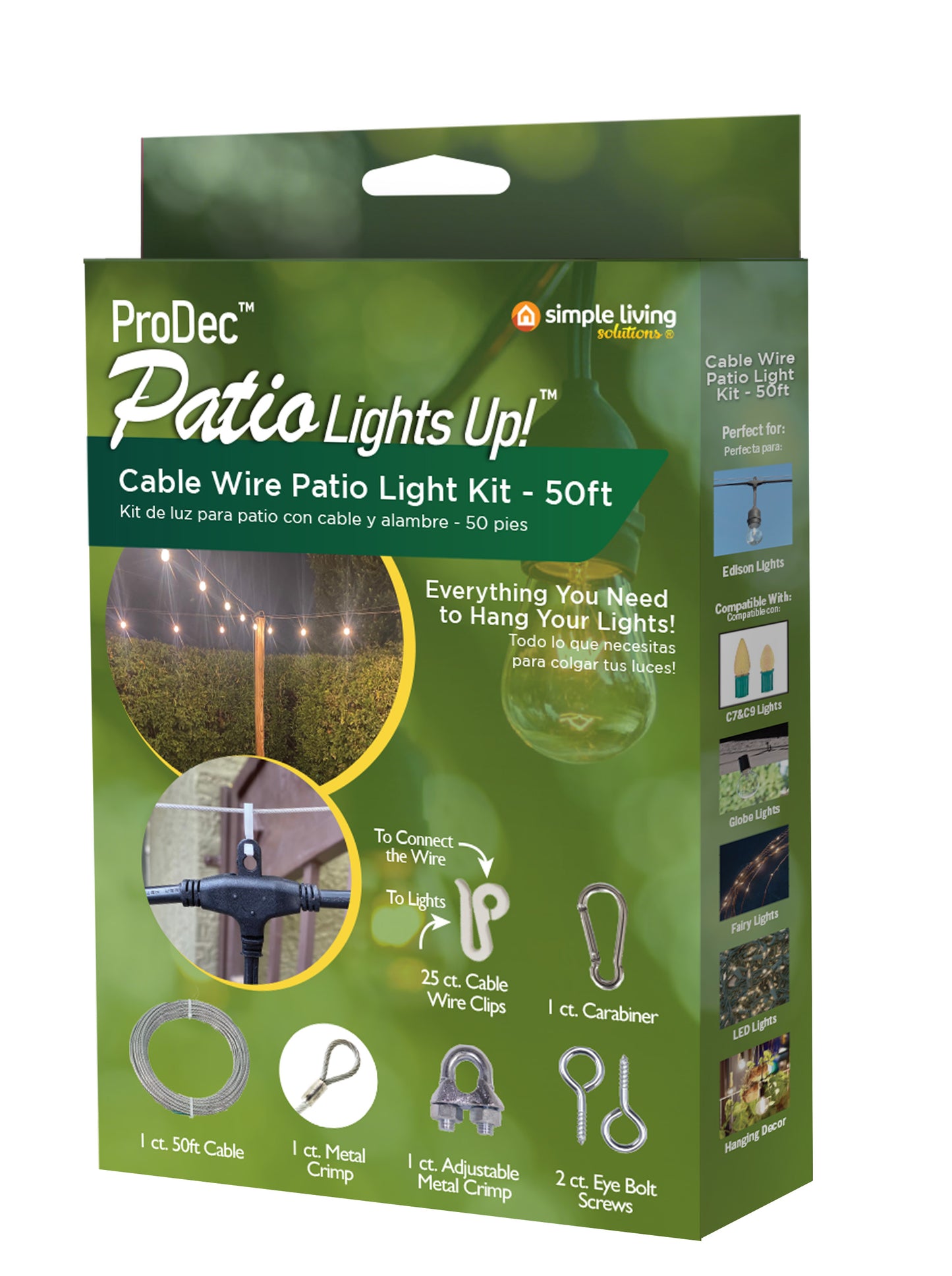 50 Ft. Cable Wire Patio Light Kit - Style 815050